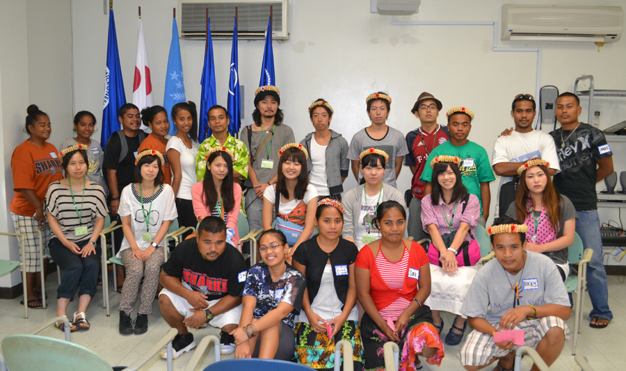 Group photo with Japanese visitors